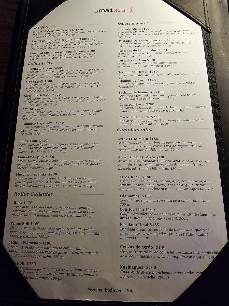 Umai Sushi Cumbres Menu - Image 2